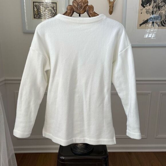 Haven Winter White Fleece Funnel Neck Cozy Pullover L - Picture 2 of 8